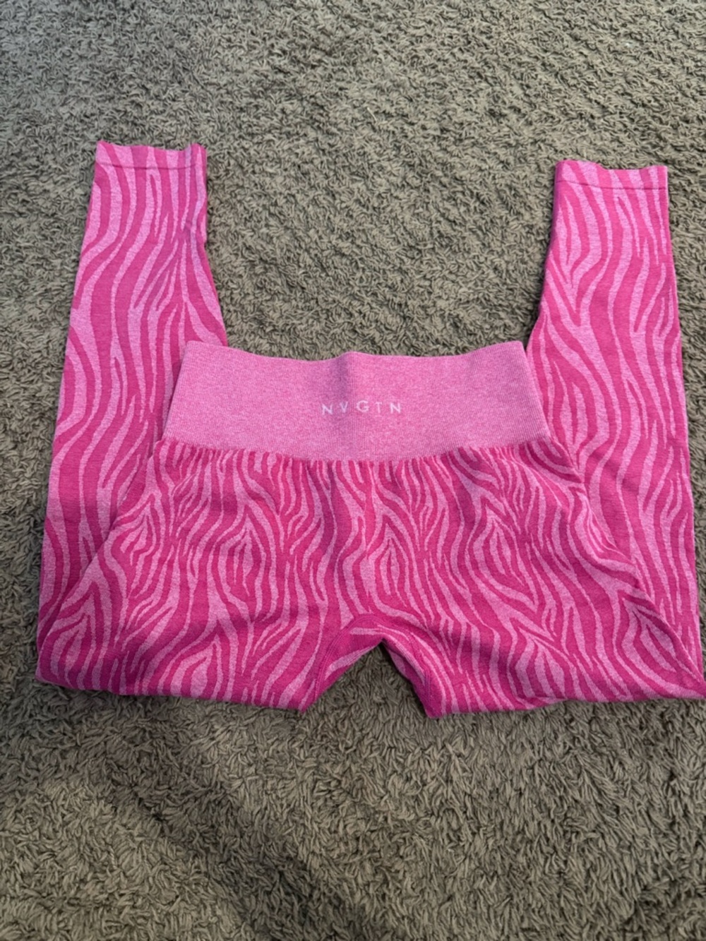 NVGTN Pink Zebra-Print Animal Seamless Leggings